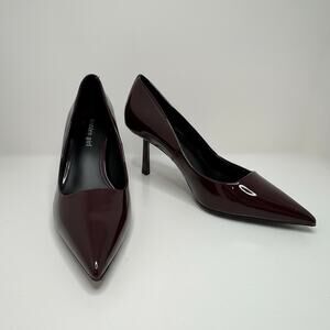Madden Girl Brynnn Vamp Patent Pumps Pointed Toe Heels burgundy merlot SZ 8
